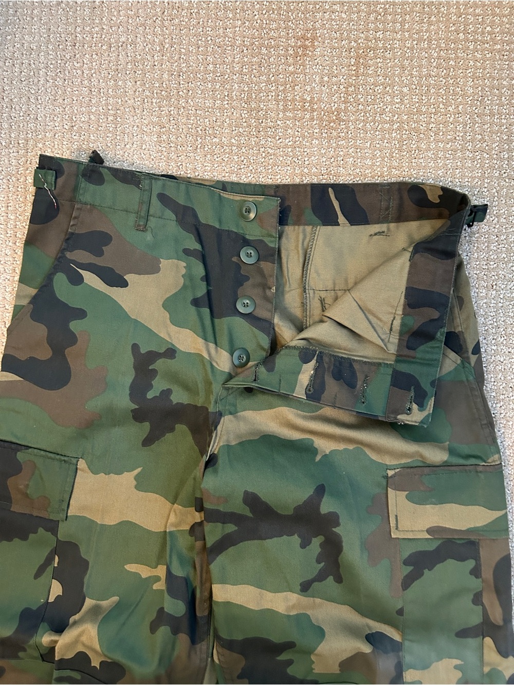 Duck Bay Men's Camouflage Cargo Pants - Green Camo